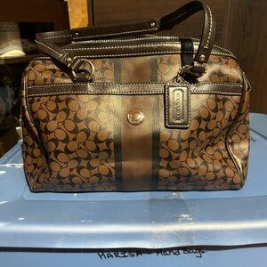 Coach Brown Signature Handbag